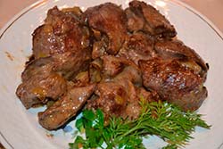 Блюдо из куриной печени куриная печень
